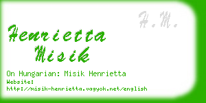 henrietta misik business card